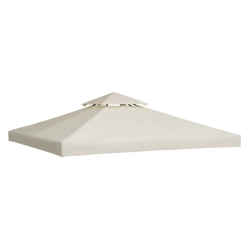 easycomfort easycomfort tetto di ricambio impermeabile per gazebo da giardino doppio tetto 3x3m crema