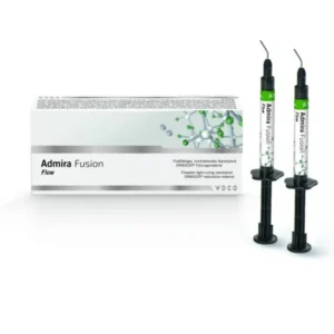Admira Fusion Flow Spritzen und Verpackung mit Nano-Hybrid-Ormocer-Technologie.