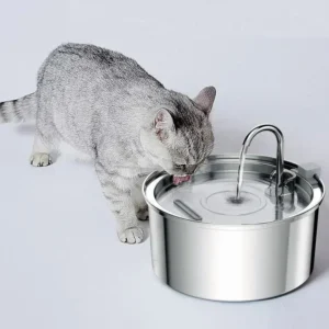 Edelstahl Trinkbrunnen für Katzen – Leise und Hygienisch Hydratationskomfort