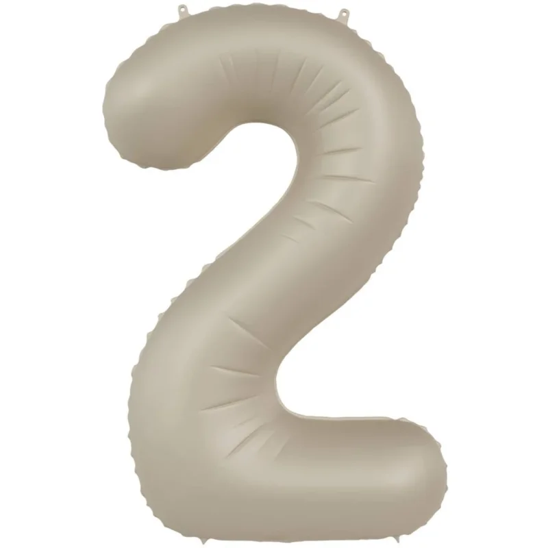 2 Jaar Cijfer Ballon Nude Mat 86cm van Folat koop je bij Partywinkel
