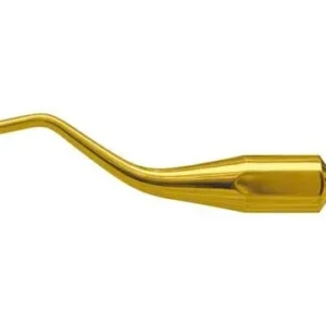 Einschraubbare goldene Kürettenspitze für parodontale Behandlungen.