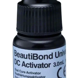 BeautiBond Universal DC Activator in schwarzer Flasche mit Etikett.