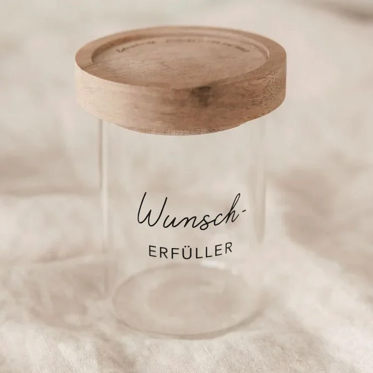 Eulenschnitt Mini Vorratsglas Wunscherfüller schwarz