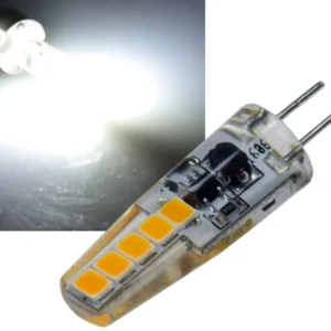 LED Stiftsockellampe G4 "Silikon W2" 4000k, 200lm, 300°, 12V/2W, neutralweiß