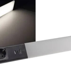 LED Unterbauleuchte "Arusha" schwarz USB A+C PD, 60cm, Licht neutralweiß