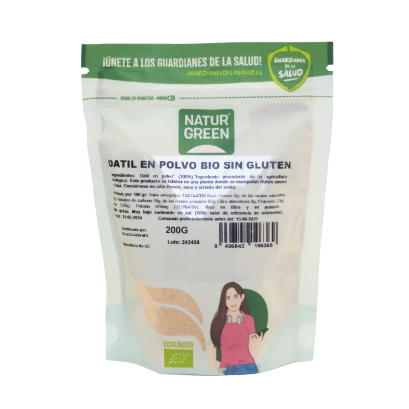 Dátil en Polvo BIO Sin Gluten NaturGreen 200g