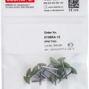 Alphaflex Polierer grün Scheiben in transparenter Verpackung.
