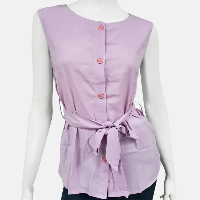 Frauen kurzes Ärmel Top, Pastell Rosa, Größe 42
