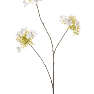 Hortensie künstlich 82 cm - 1 Zweig - Weiß