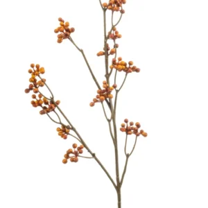 Beeren künstlich 75 cm - 1 Zweig - Orange