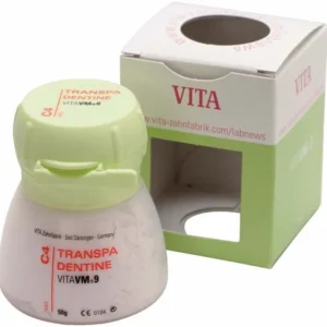 VM9 Classical Transpa Dentin 50g C4 Verpackung und Dose mit Aufschrift.
