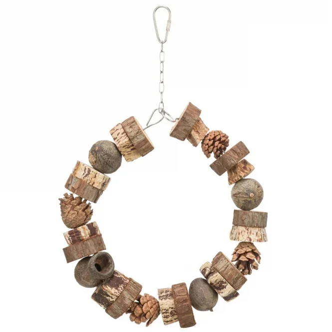 Ringschaukel aus Holz & Tannenzapfen
