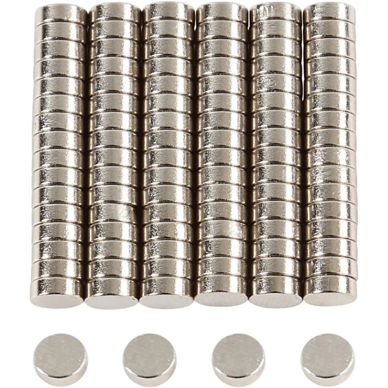 Power magnet ”NdFeB” , dia. 5 mm, thickness 2 mm, 100 pc