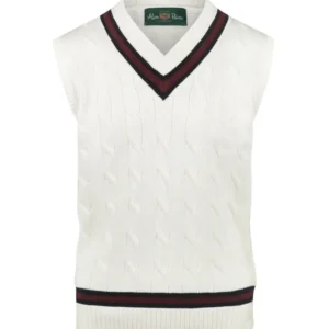 Cricket Slipover | White Burgundy
