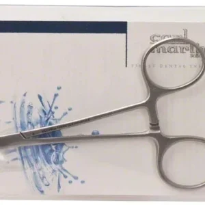 Gebogene Arterienklemme Halstead-Mosquito in Verpackung.