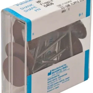 Braune Silikonpolierer Brownie® Schaft H - Floppie, 12er Packung.