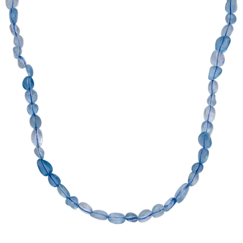 Aquamarin Halskette ca. 45 cm 316L Edelstahl ca. 90.00 ct