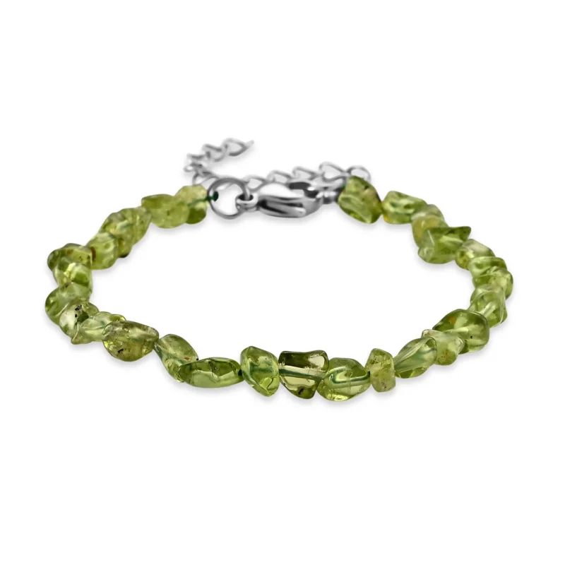 Natürliches Peridot Armband, ca. 18 cm 316L Edelstahl ca. 30.00 ct