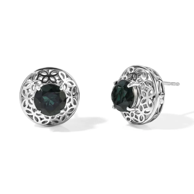 D'Joy Alexandrit Quarz Triplette Ohrringe 925 Silber Rhodiniert ca. 4.62 ct