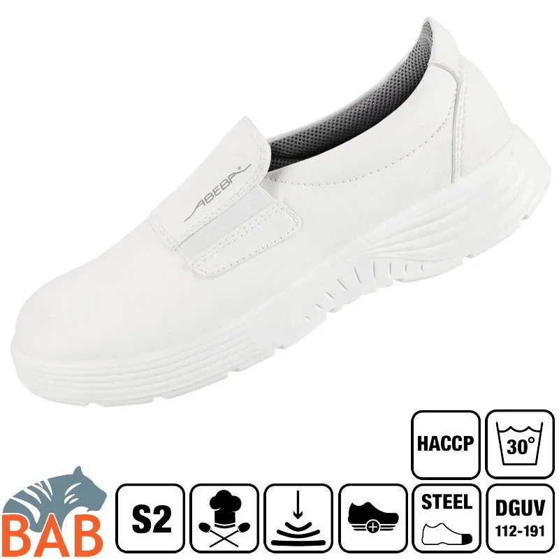Abeba x-light 711028 Sicherheitsslipper weiss S2, HACCP