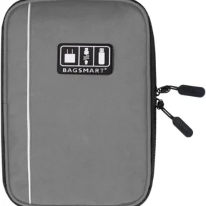 Elektronische Tasche für Reise, Handy, Ladekabel, Powerbank - Grau