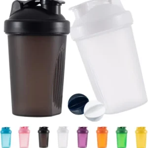 Protein Shaker Flasche 400 ml BPA frei Auslaufsicher mit Sieb & Skala