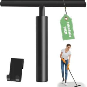 Duschabzieher Set Schwarz Silikon Wischlippe Halterung Stange