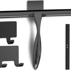 Duschabzieher mit selbstklebenden Haken, Glaswischer Silber 30 cm