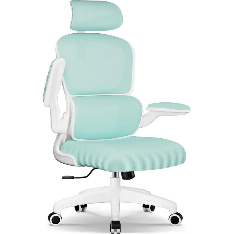 Ergonomischer Bürostuhl mit Klapparmlehnen, Lendenstütze