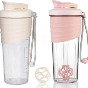 Protein Shaker Set mit TRITAN Rührball für Fitness Shakes 700ml