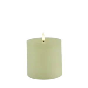 LED-Kerze | LED-Stumpenkerze rustikal Ø 10 cm "Lyon" Creme - S von LIVING Collection online kaufen bei LIVINGforme.