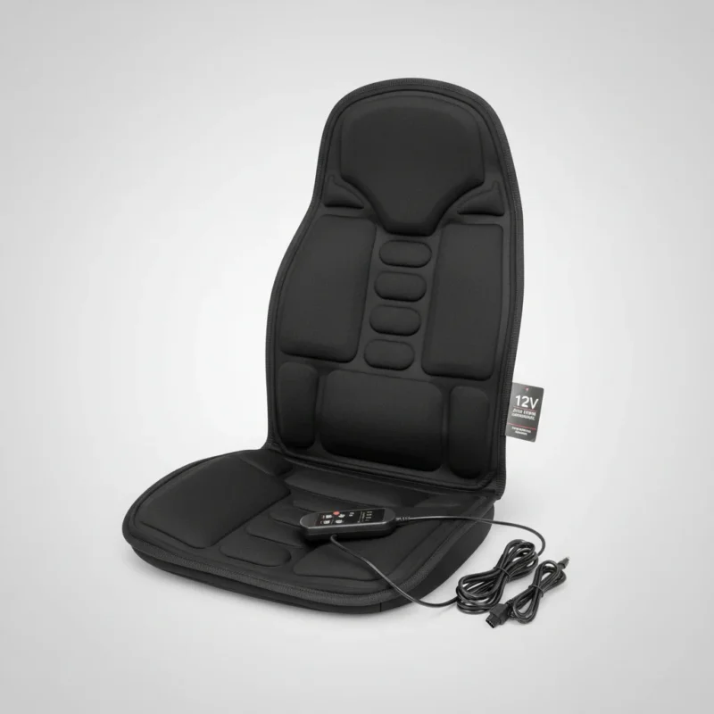 Brehn | Ergonomische Massage-Sitzauflage | Shiatsu- & Vibrationsmassage für Nacken, Rücken & Oberschenkel | Zuschaltbare Wärmefunktion | Inkl. Auto-Adapter & Fernbedienung