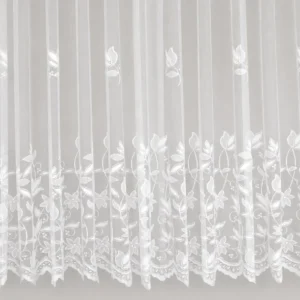 Fertiggardine m. Universalband versch. Größen weiß Edel Jacquard