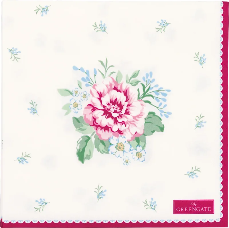 GreenGate - Alivia Papierservietten white large 20 Stück