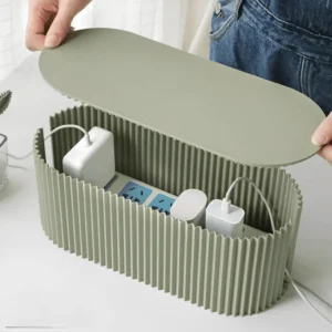 Kabelbox mit Deckel – Macaronfarben
