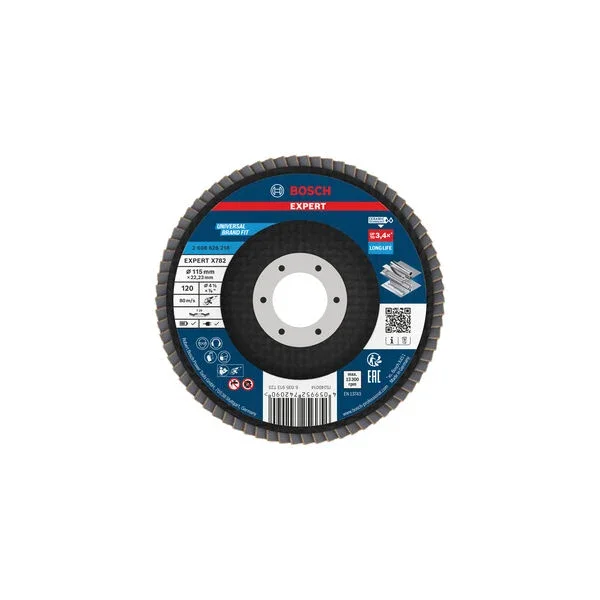 Produktbild von Fächerschleifscheibe 115 mm K120 EXPERT X782 gewinkelt GF T29