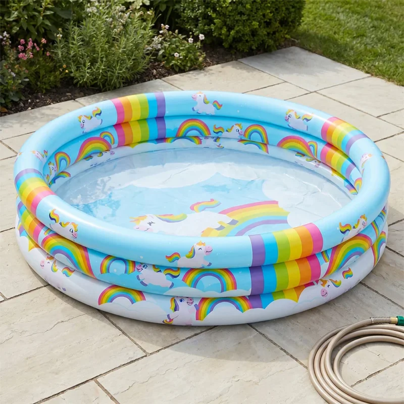 Unisex Aufblasbares Kinder-Schwimmbecken mit Einhorn-Motiv Brehn