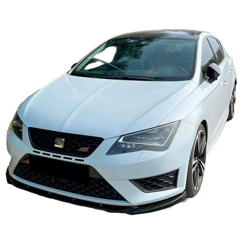 OneWay, Frontspoiler, Glanzschwarz, Passend für Seat Leon (5F) HB/SC/ST FR/Cupra 2013-2016, Version 2