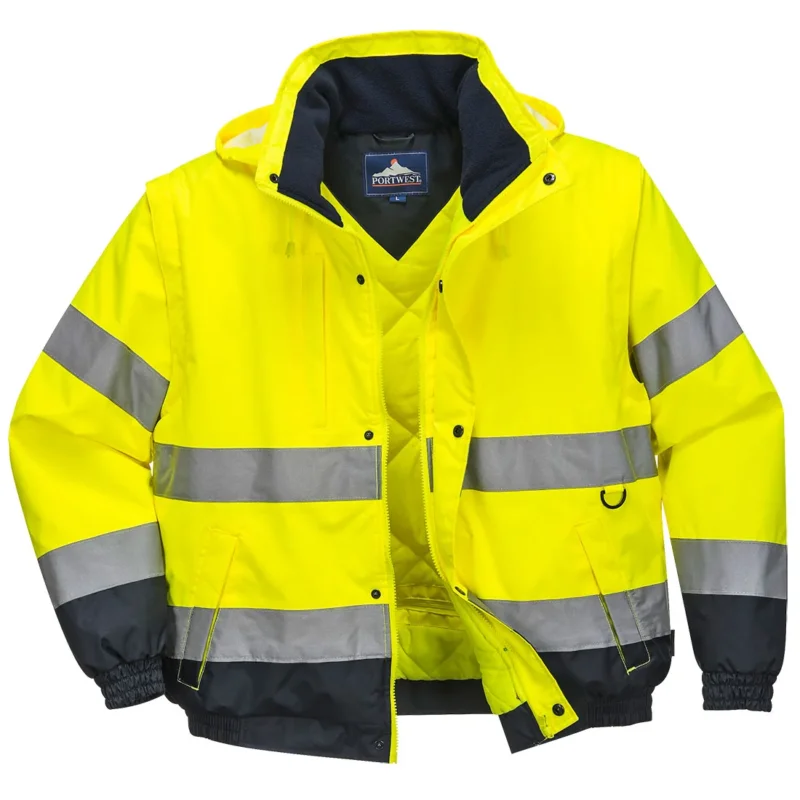 PW-C468 Winter Pilotenjacke 2 in 1, Warnschutz, gelb