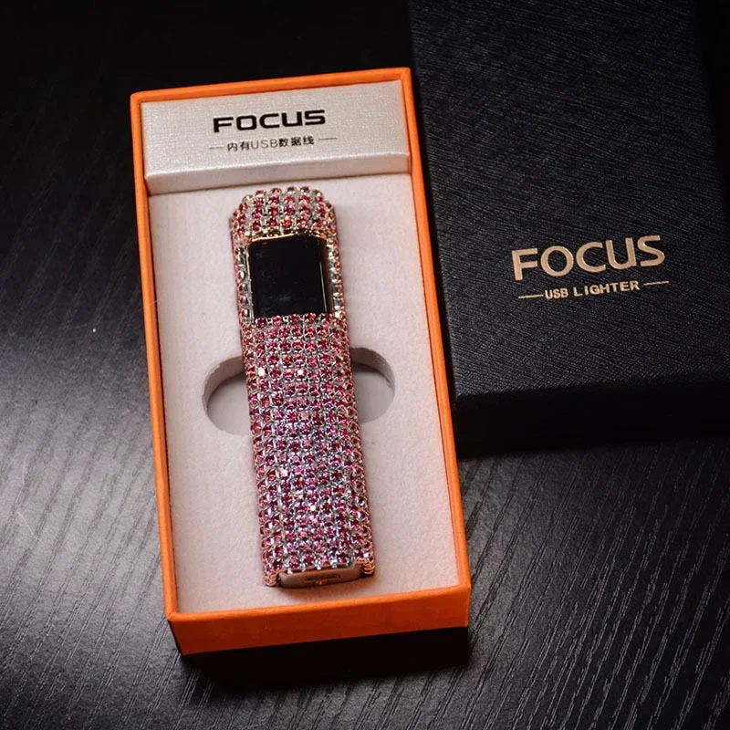 Brehn | Sparkle Stone Strass Wiederaufladbares Tragbares Feuerzeug