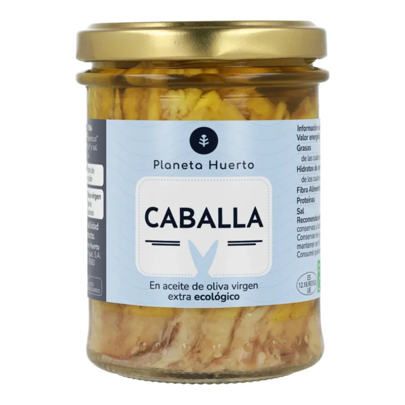 Caballa en aceite de oliva virgen extra ECO Planeta Huerto 190 g