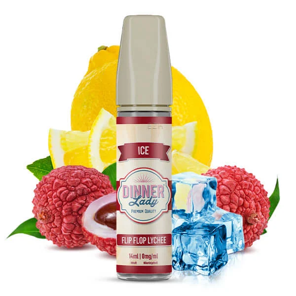 DINNER LADY ICE Flip - Flop Lychee Aroma 14 ml – Aroma Flasche Produktfoto