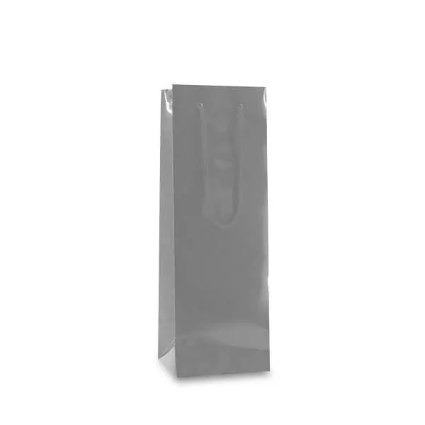 Wine bags 12+10x35cm Silver (100 pcs)