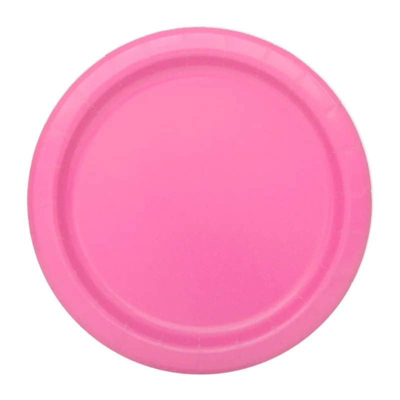 Fuchsia Borden Rond 17,5cm 8st van Unique koop je bij Partywinkel