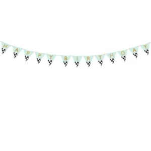 Happy Birthday Letterslinger Race Vlag 3m van Partydeco koop je bij Partywinkel