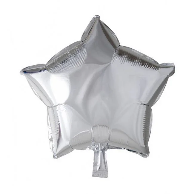 Helium Ballon Ster Zilver 45cm leeg van WeFiesta koop je bij Partywinkel