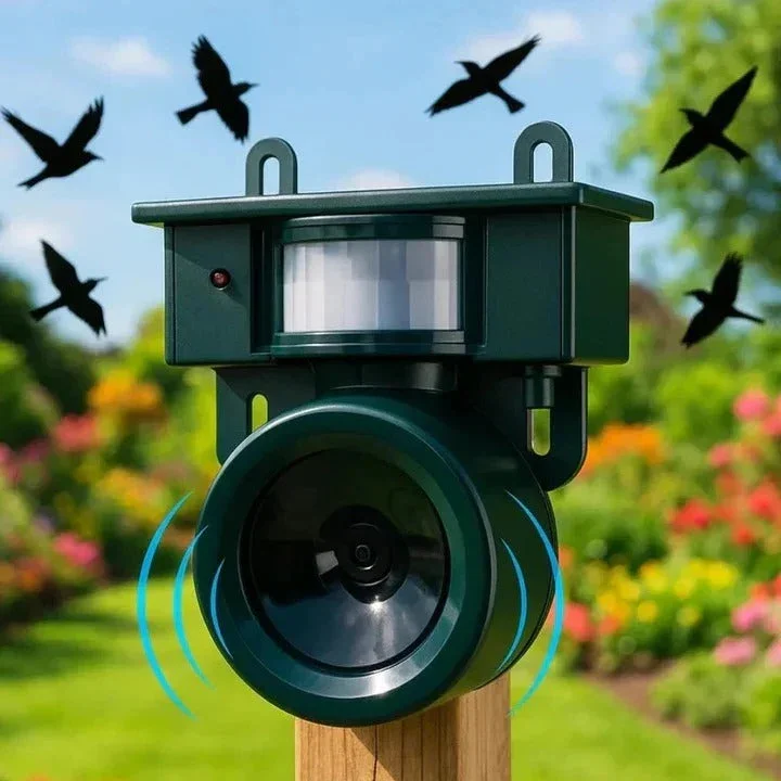 Intelligentes Vogelabwehrgerät mit Bewegungsmelder für den Garten