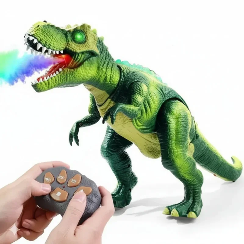 Fernsteuerbares Dinosaurier-Spielzeug mit Nebeleffekten und LED-Lichtern