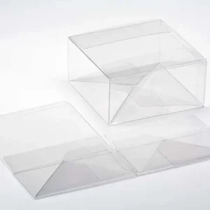 Plastic Gift Boxes 15.9x15.9x7.6cm Crystal Clear with Autolock Bottom