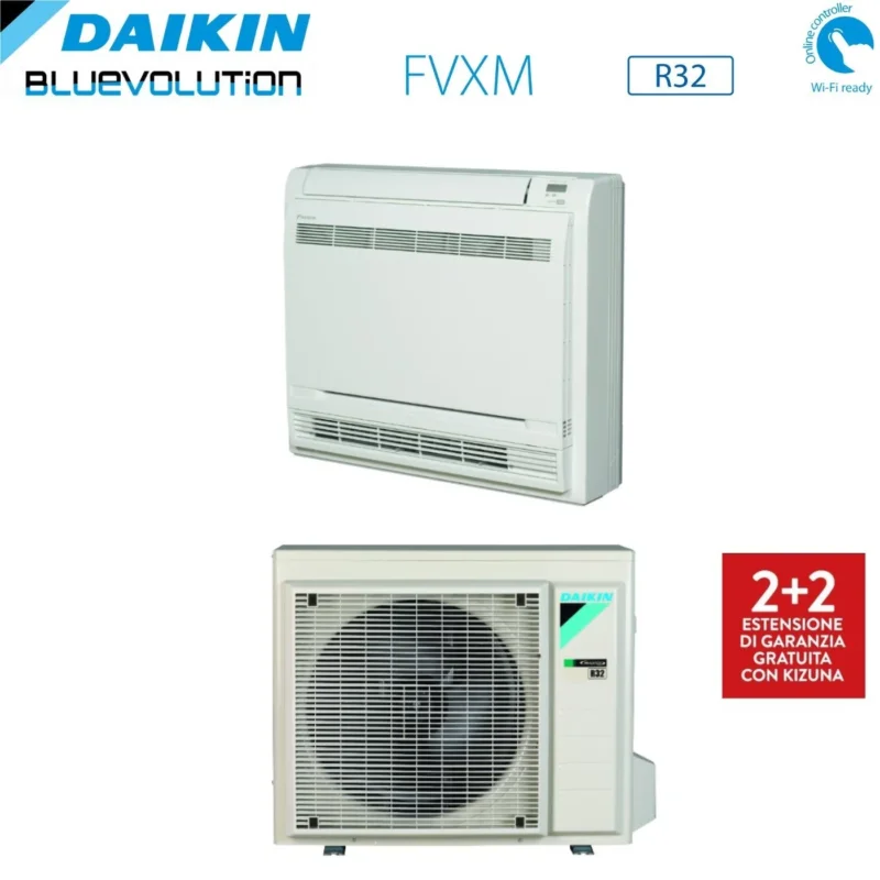 climatizzatore condizionatore daikin bluevolution a pavimento 9000 btu fvxm25f r 32 wi fi optional telecomando a infrarossi incluso garanzia italiana